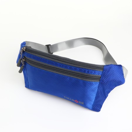 Lightning waist bag, 2 outer pockets, blue color