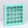 Box for sweets 25 pcs, 22 x 22 x 3.5 cm, mint