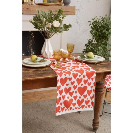 The path to the Ethel table Red Hearts 40x149cm, 100% cotton, sarzha 190 g/m2-1