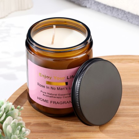 Aromatic candle in the bank "Rose", 7x9 cm-1