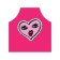 Apron of a kitchen with a photographic appliance "Heart", adjustable, size OS