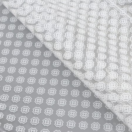 Glossy film, "Flower ornament", 58x58cm, white-1
