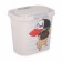 Dogs container for feed, oval, 10 l, mix of flowers