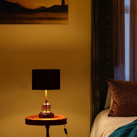 Tabled lamp "Truvor" 1x60W, E27 golden 25x25x30 cm