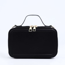 Bag Cross-Bodi with a zipper, black color