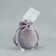 Suede bag “for you”, gray, embossing, 9 × 12 cm