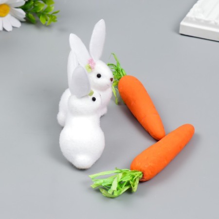 Souvenir "Bunny with carrots" set 4 pcs 15x18 cm mix-1