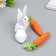 Souvenir "Bunny with carrots" set 4 pcs 15x18 cm mix