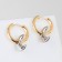 Earrings with the removable element "Transformer" Moon, color gold with silver