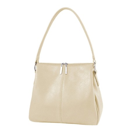 Female bag, artificial leather, beige 27x7.5x24 cm
