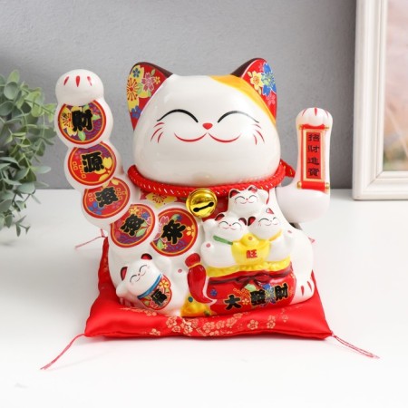 Pendulum ceramics "Mani-Neko as a source of well-being" from batteries 16x23x19.5 cm