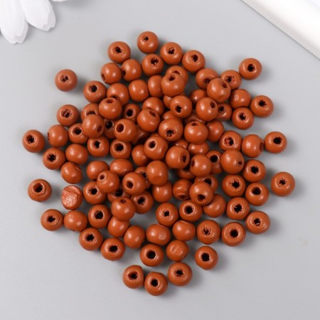 Beads for creativity tree "Bright brown" D-0.8 cm, set of 20 g-1