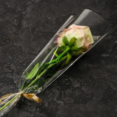 Package for flowers, cone, 5+15*80cm, transparent-2