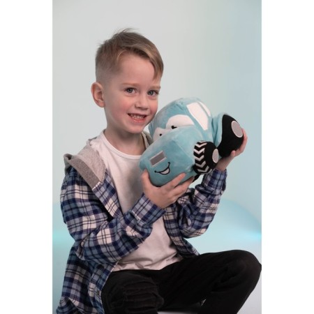 Soft toy tractor, blue color-1