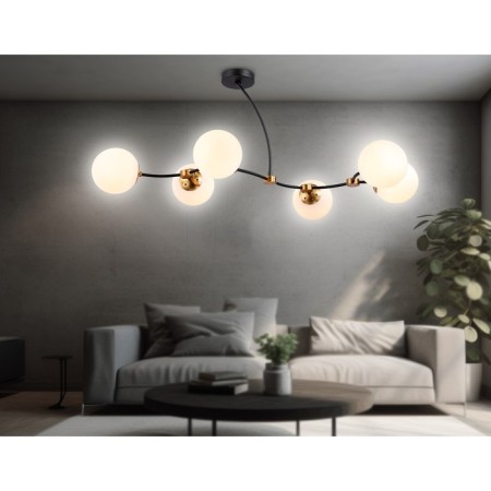 Suspended Ambrella Light, Modern, TR2555, 6HE27, Black color, bronze-6