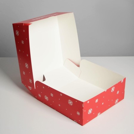 Folding box "Snowman", 25 x 25 x 10 cm, new year-4