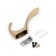 Furniture hook CAPPIO HEEL LIGHT 45BSG, two -rod, aluminum, matte gold