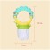 Nibbler for feeding, with silicone mesh, handle-pure handle, green color