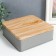 Casket Metal Square "Romb" gray, wood cover 6x17x17 cm
