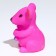 Brying toy "mouse" for dogs, 9 cm, pink