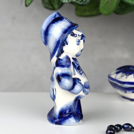 Souvenir "Fireman", 12 cm, gzhel-1