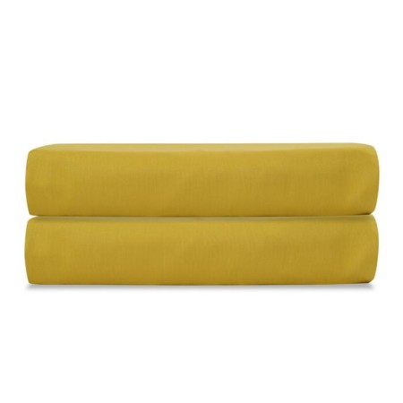 Essential sheet, satin, size 180x270 cm, mustard color