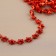 Beads on the threads "Stars", 10 mm, 2 m, red color