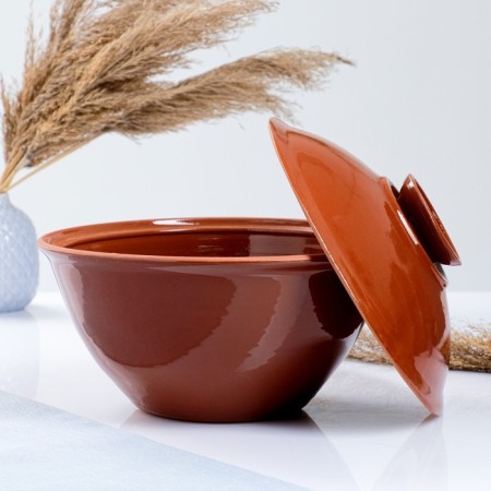 Kazan "Kungur" 3 l, with a lid, brown-1