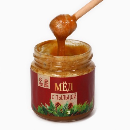 New Year! Gift set: honey, 240 gr, tea 50 gr, spoon of "warm holidays"-4