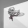 Earring "Kaff" Bright classic, white color in silver