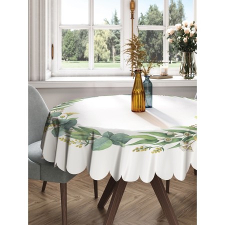 The tablecloth "Flower Circle", Round, Saten, D = 150 cm