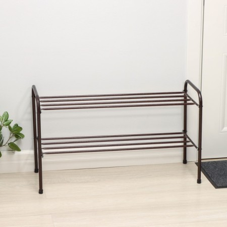 Shoe stand, 2 tiers, 82.5 × 32 × 48.5 cm, color Copper Antik-1