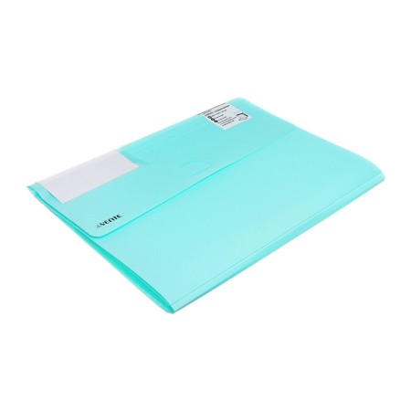 A4 cartridge folder, 6 departments, 600 μm, Devente, Pastel, texture "Sand", turquoise-5