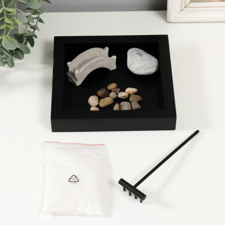 Garden of Zen Stones "Stone Bridge" Sand 16.5x16.5x4 cm-5