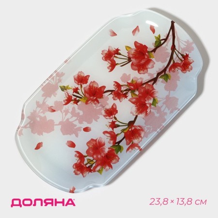 Glass Serving shares "Sakura", 23.8 × 13.8 cm