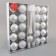 Set of balls plastic with the top of 21 pcs "bends" silver