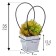 Bag for flowers holographic moisture-resistant, 12x12-8x8-12.5 cm. 1 pcs
