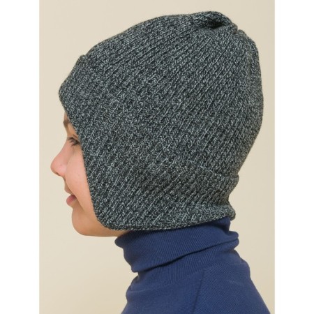 Children's hat, size 51-52, dark gray color-1