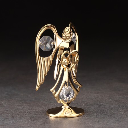 Souvenir "Angel with the heart", on a stand, with crystals, 5x4x9 cm-1