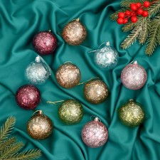 Set of balls plastic D-6 cm, 12 pcs 