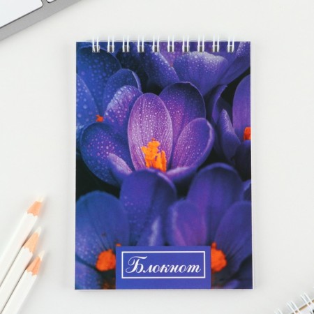 Mix of A6 notebooks, 40 liters on the crest, soft cover "Flowers"-3