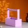 Wooden Kashpo "Hellas Large, Pack", with a handle 25 × 12.5 × 10 (25) cm lilac