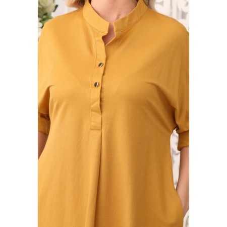 Female dress, size 50, mustard color-12