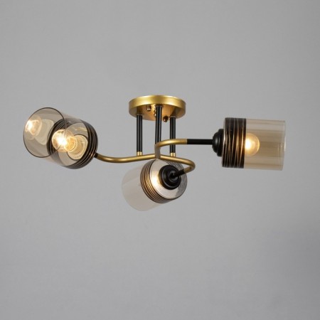 Sinna chandelier 3he27 40W black and gold 50x50x27 cm Bayerlux-1