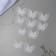 Knitted elements "Butterflies", 5.5 × 4 cm, 10 pcs, white/chameleon color