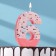 Candle for the Mosaika cake, number "6", pink