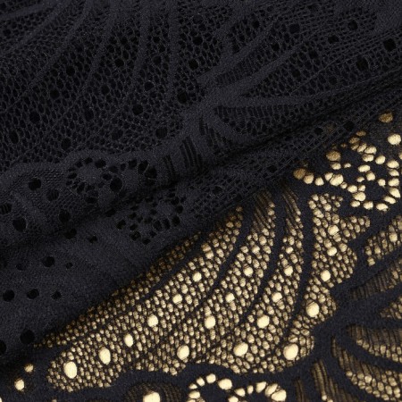 Lace elastic fabric, 180 ± 5 mm × 2.7 ± 0.5 m, black color-1
