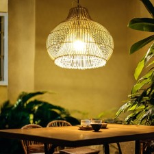 Ceiling Lamp from a rattan 