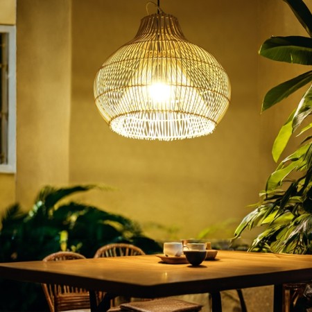 Ceiling Lamp from a rattan "Handra", 1 × 120 W, E27, 40 × 40 × 35 cm