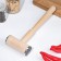 Wooden meat hammer with metal